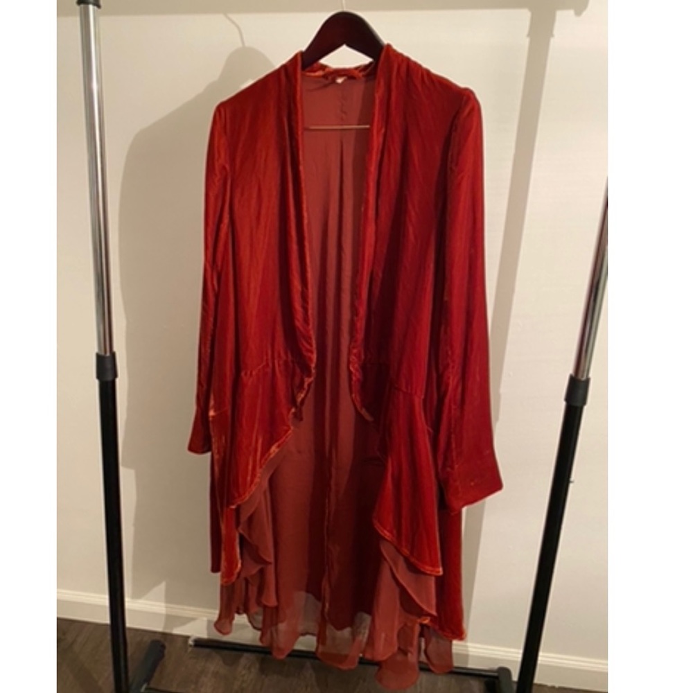 Free People boho velvet renaissance kimono